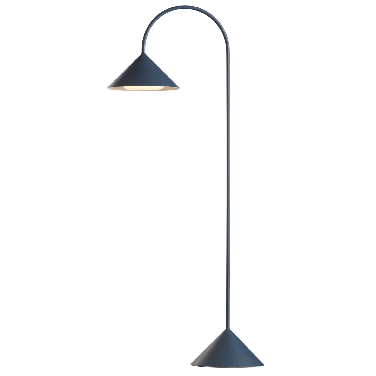 FRANDSEN LED-akku-lattiavalo Grasp, petrol, 72 cm, metalli