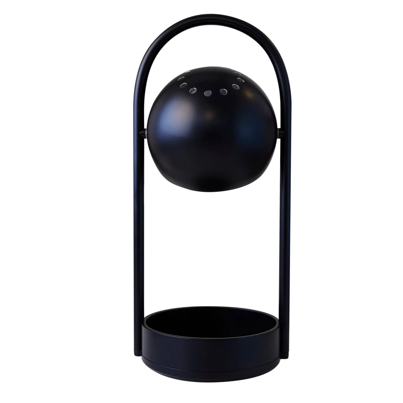 FRANDSEN LED-akku-pöytälamppu Ball Portable, musta, teräs