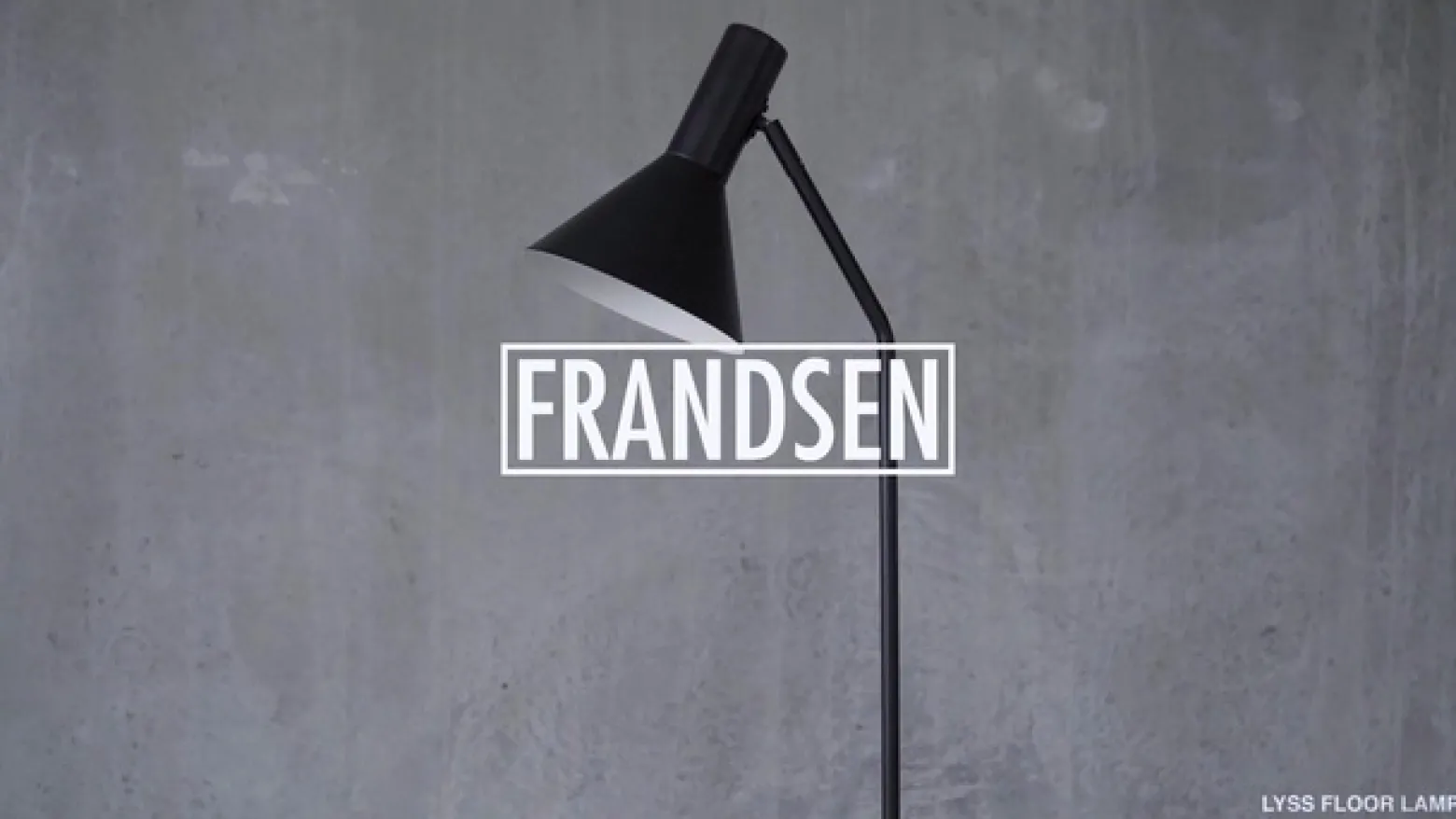 FRANDSEN Lyss lattiavalaisin, musta, metalli, korkeus 150 cm, E27