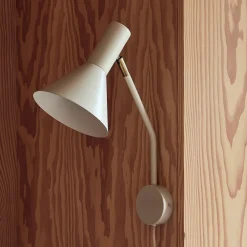 FRANDSEN Lyss-seinävalaisin, beige, pistoke, korkeus 42 cm, E27