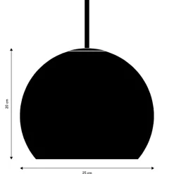 FRANDSEN riippuvalaisin Ball lasi, cappucino, Ø 25 cm