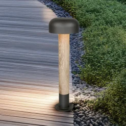FRASER-pylväsvalaisin, betoninvärinen, korkeus 54 cm, metalli, IP54