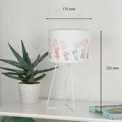 Freddy pöytävalaisin, värikäs, eläimiä, E14, korkeus 32,5 cm