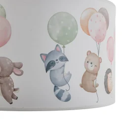 Freddy-riippuvalaisin, Ø 35 cm, kangas, värikäs, eläimet, E27