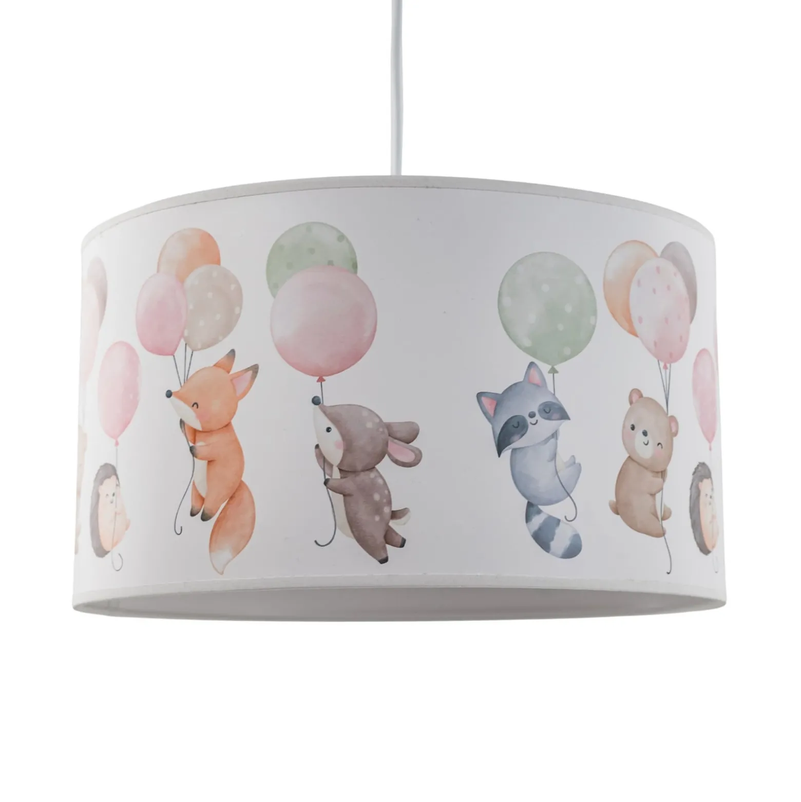 Freddy-riippuvalaisin, Ø 35 cm, kangas, värikäs, eläimet, E27