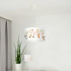 Freddy-riippuvalaisin, Ø 35 cm, kangas, värikäs, eläimet, E27