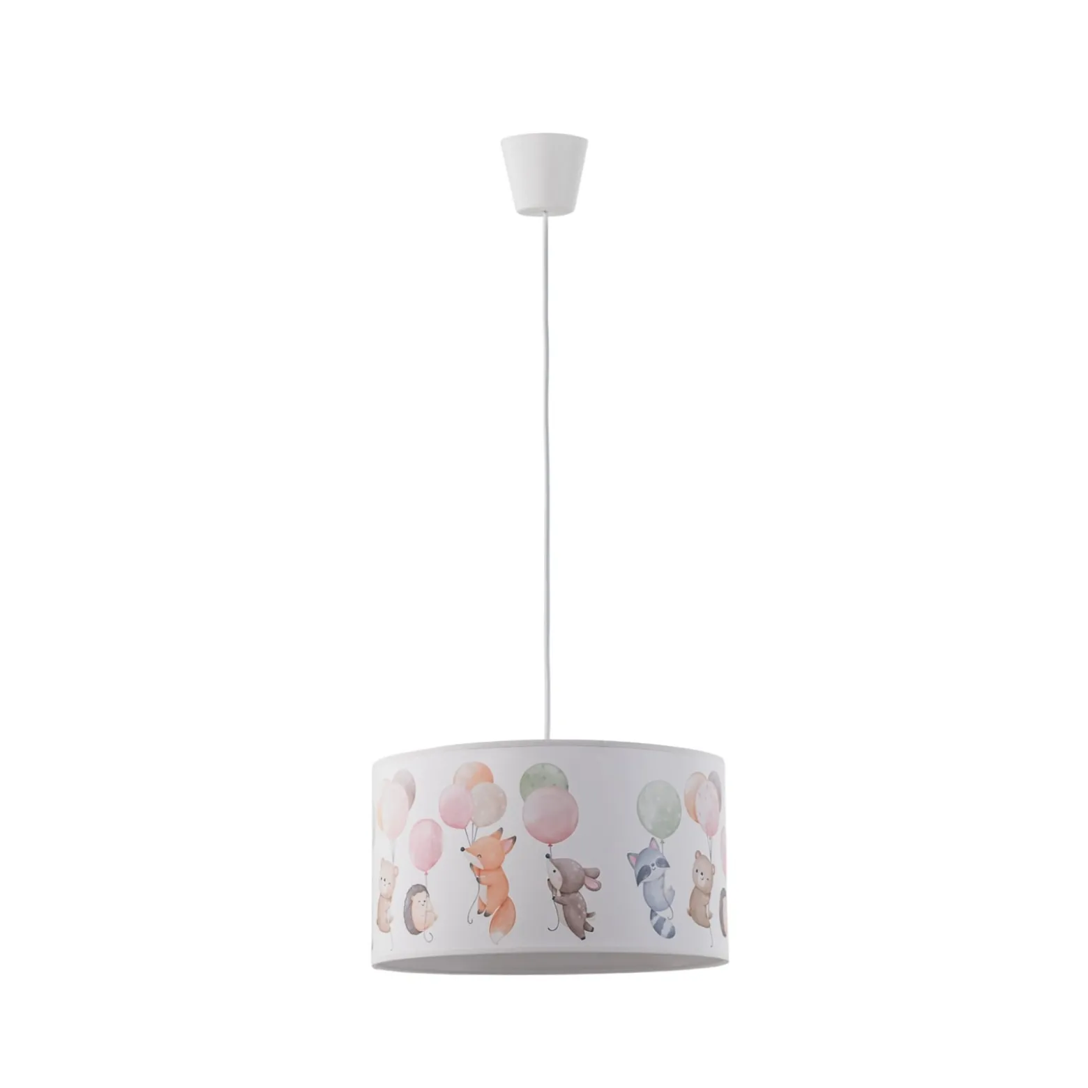 Freddy-riippuvalaisin, Ø 35 cm, kangas, värikäs, eläimet, E27