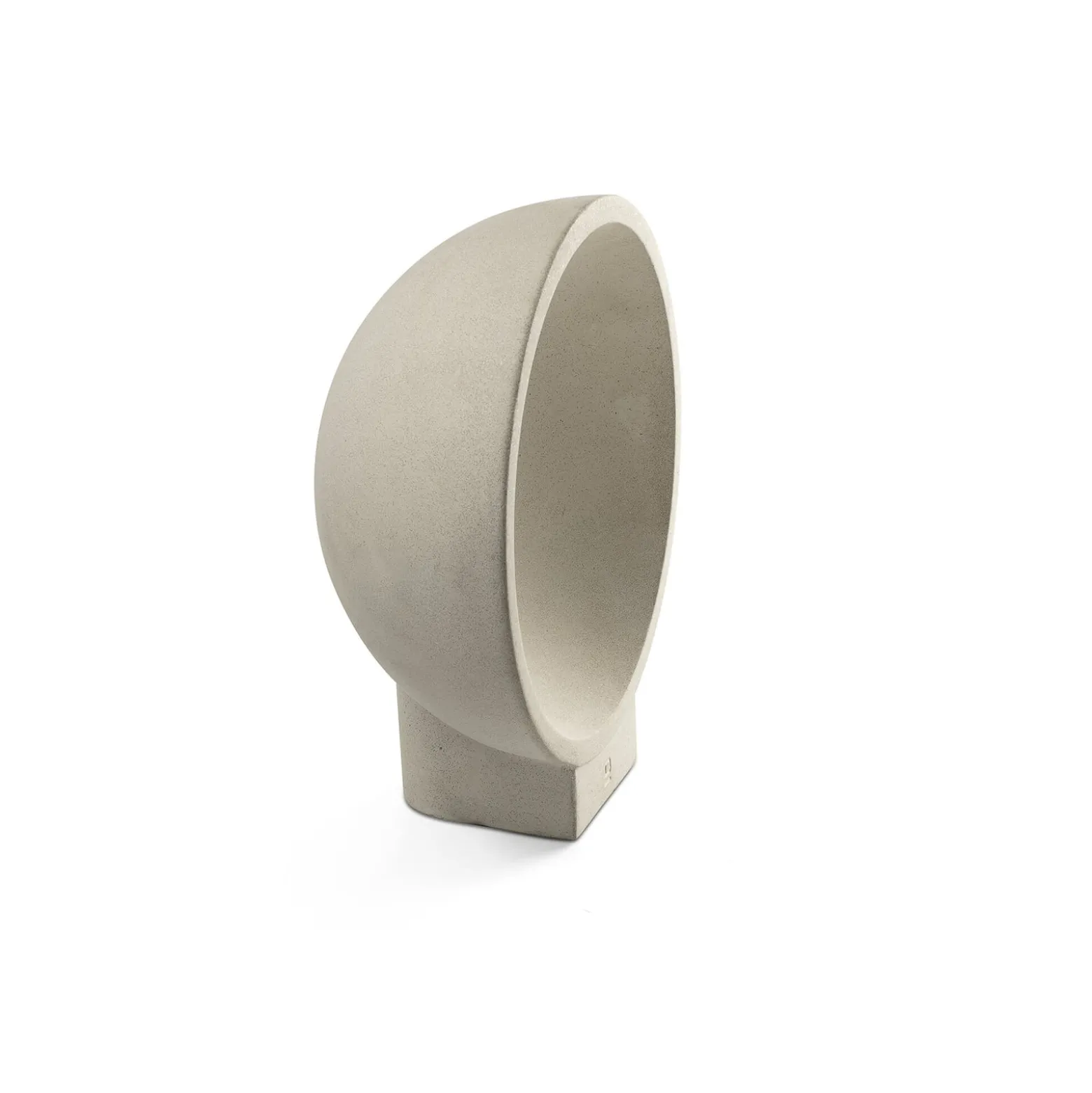 Gaia LED-sokkelivalaisin, harmaa, betoni, korkeus 38,8 cm