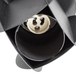 GAMBIT kattokohdevalaisin, musta, Ø 10 cm, metalli, GU10 LED