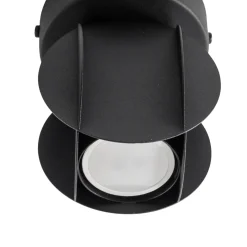 GAMBIT kattokohdevalaisin, musta, Ø 10 cm, metalli, GU10 LED
