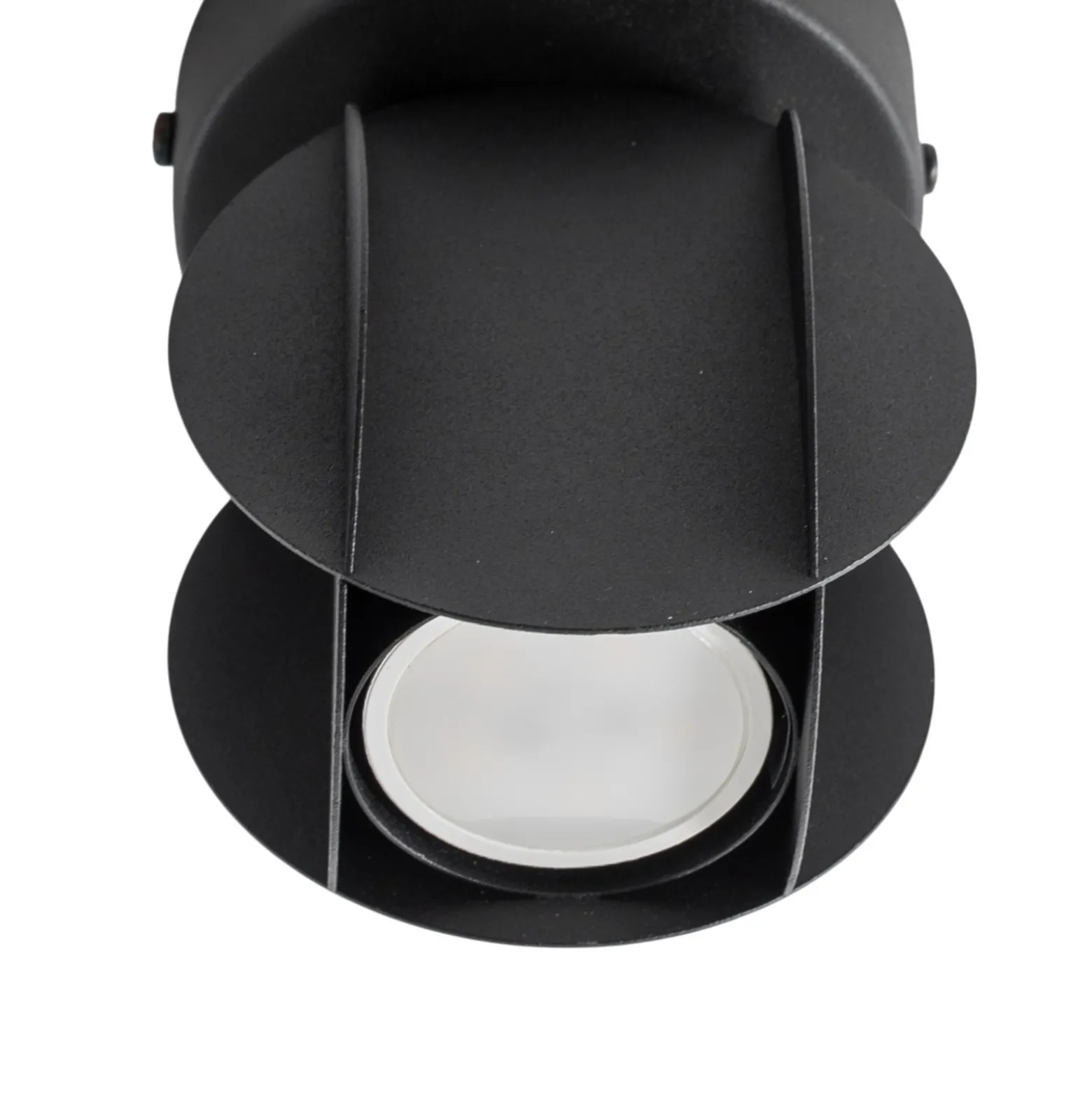 GAMBIT kattokohdevalaisin, musta, Ø 10 cm, metalli, GU10 LED