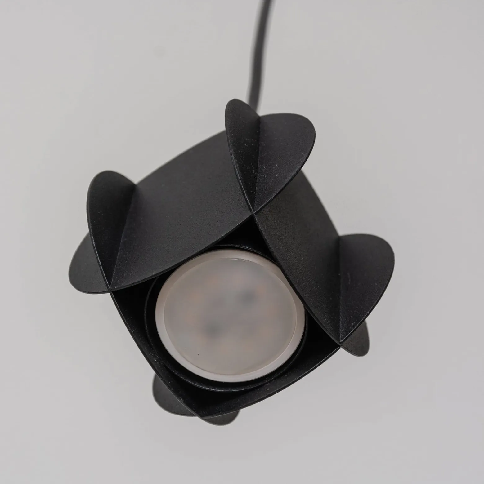 GAMBIT riippuvalaisin, musta, Ø 10 cm, metalli, GU10 LED