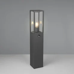 GARONNE-pylväsvalaisin, antrasiitti, korkeus 80 cm, metalli IP44