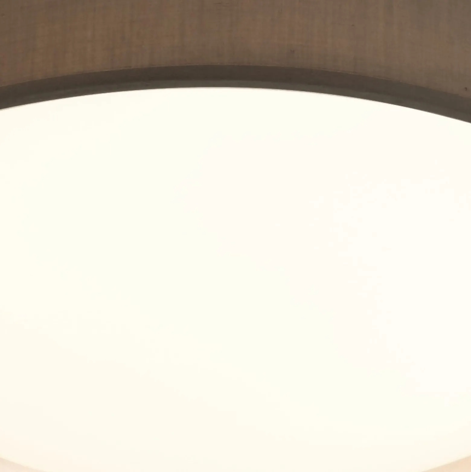 Gianna LED-kattovalaisin, harmaa/valkoinen, tekstiili, Ø 50 cm