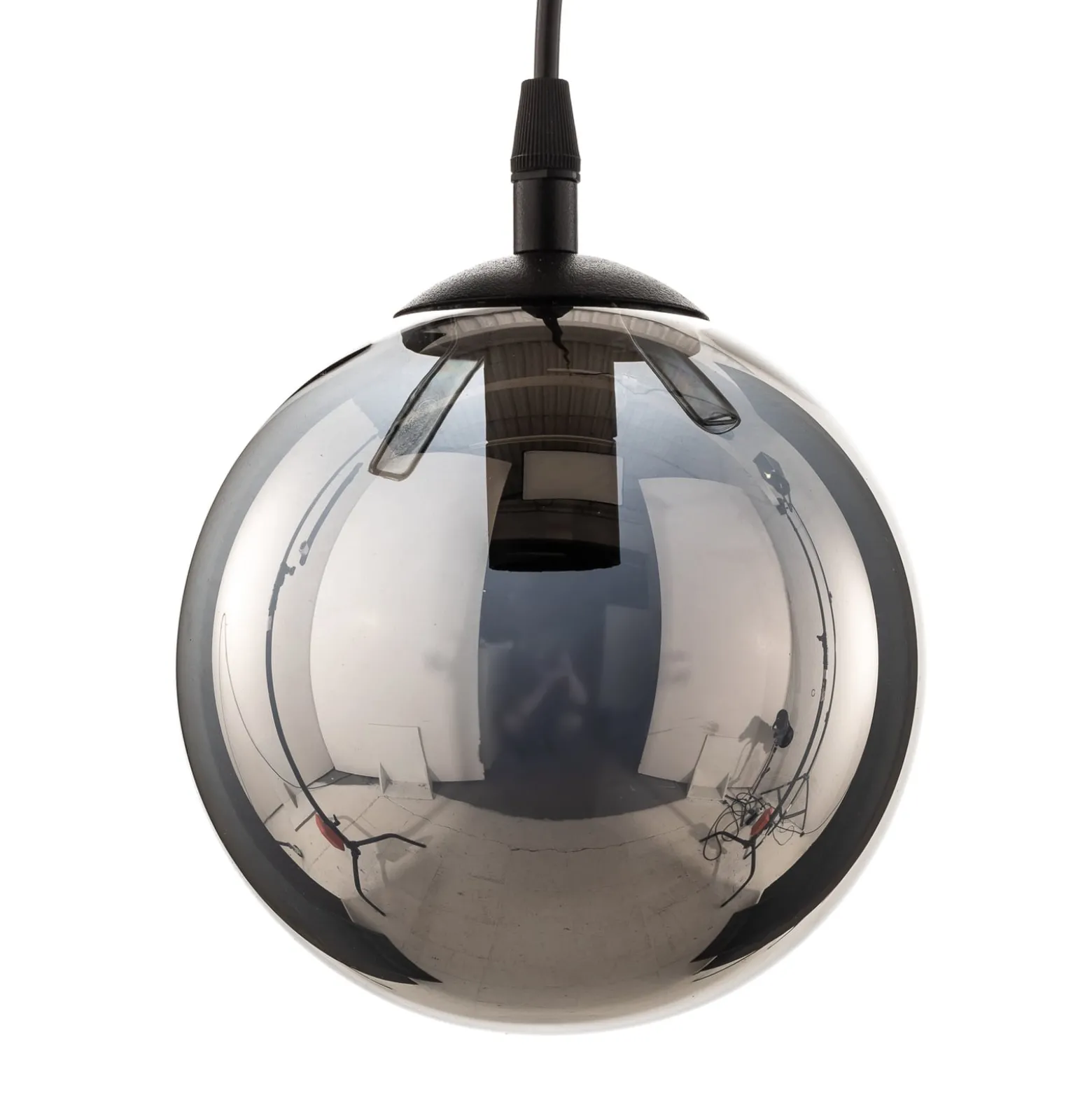 Glassy riippuvalaisin, hajavalaistus, musta, grafiitti, lasi, 14 cm