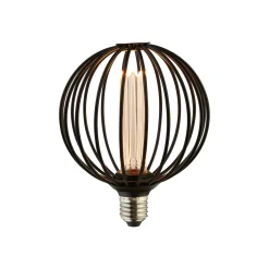 Globe LED-lamppu, musta, E27, 3,5 W, 1 800K, himmennettävä