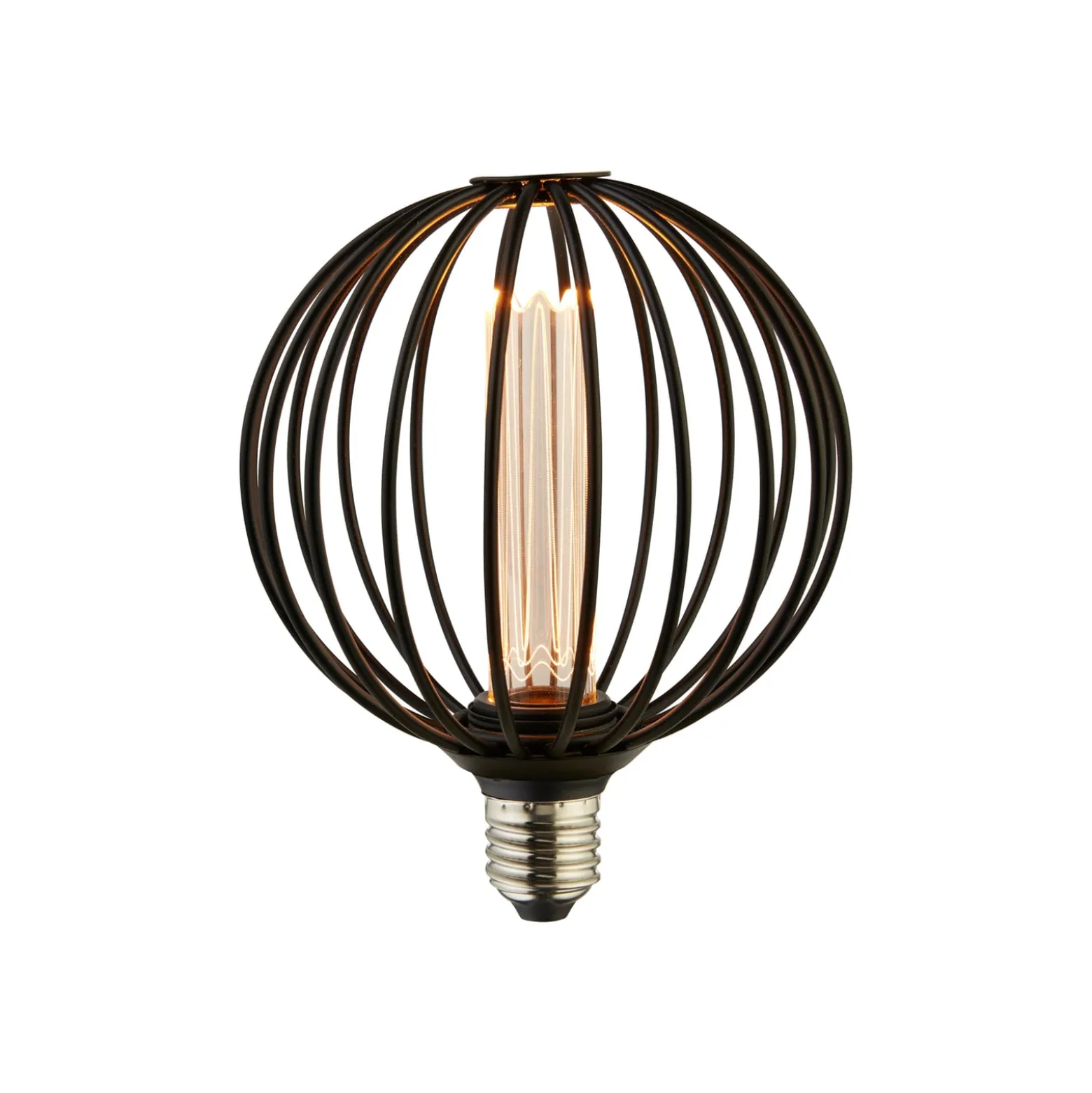 Globe LED-lamppu, musta, E27, 3,5 W, 1 800K, himmennettävä
