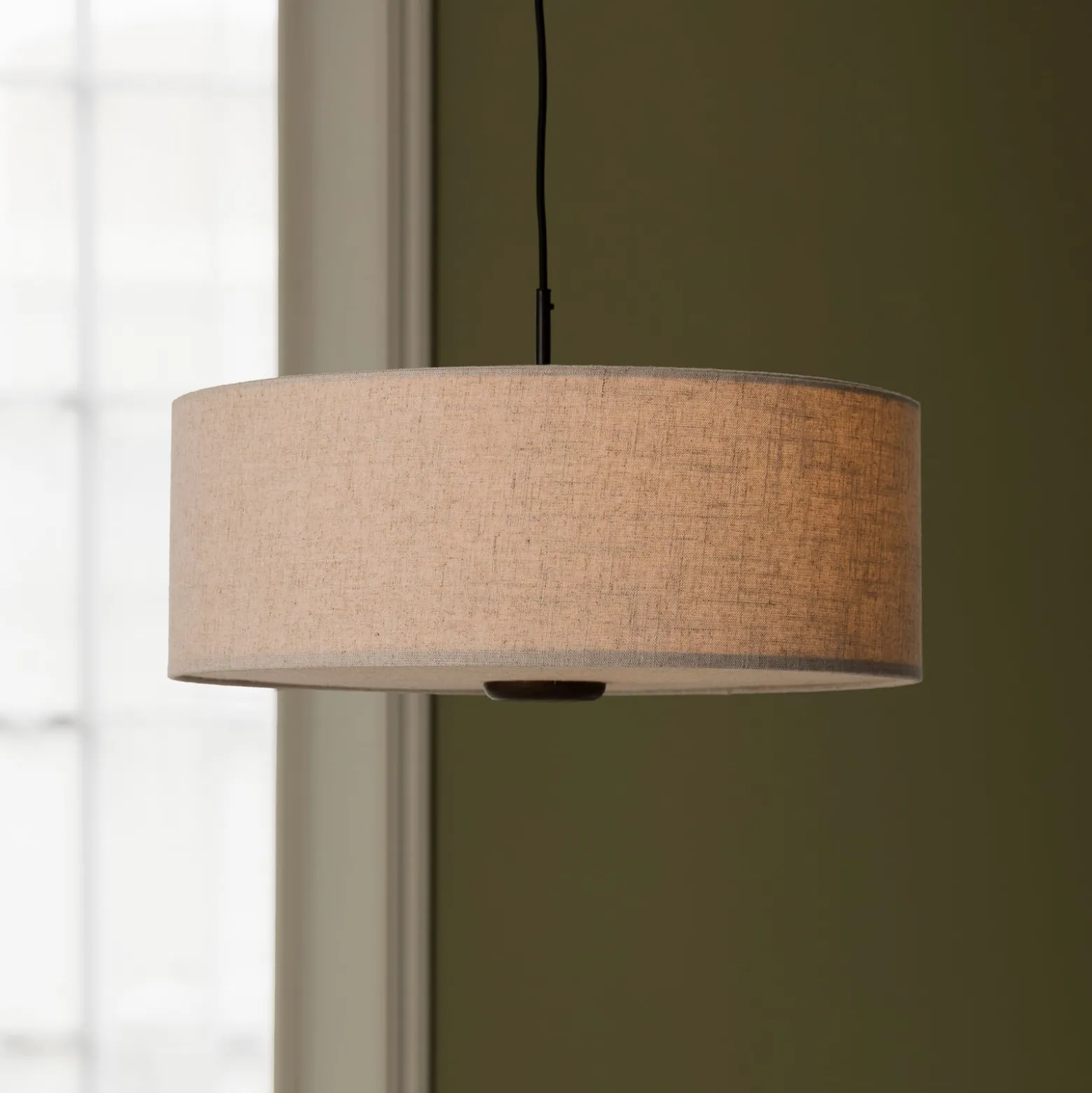 Globen Lighting Bosco 55 -riippuvalo, beige, Ø 55 cm, kangas