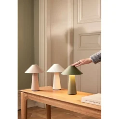 Globen Lighting Cannes-akkupöytälamppu, vihreä, 26 cm IP44