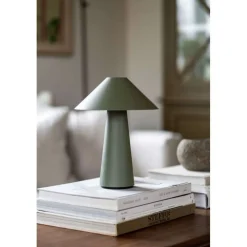 Globen Lighting Cannes-akkupöytälamppu, vihreä, 26 cm IP44