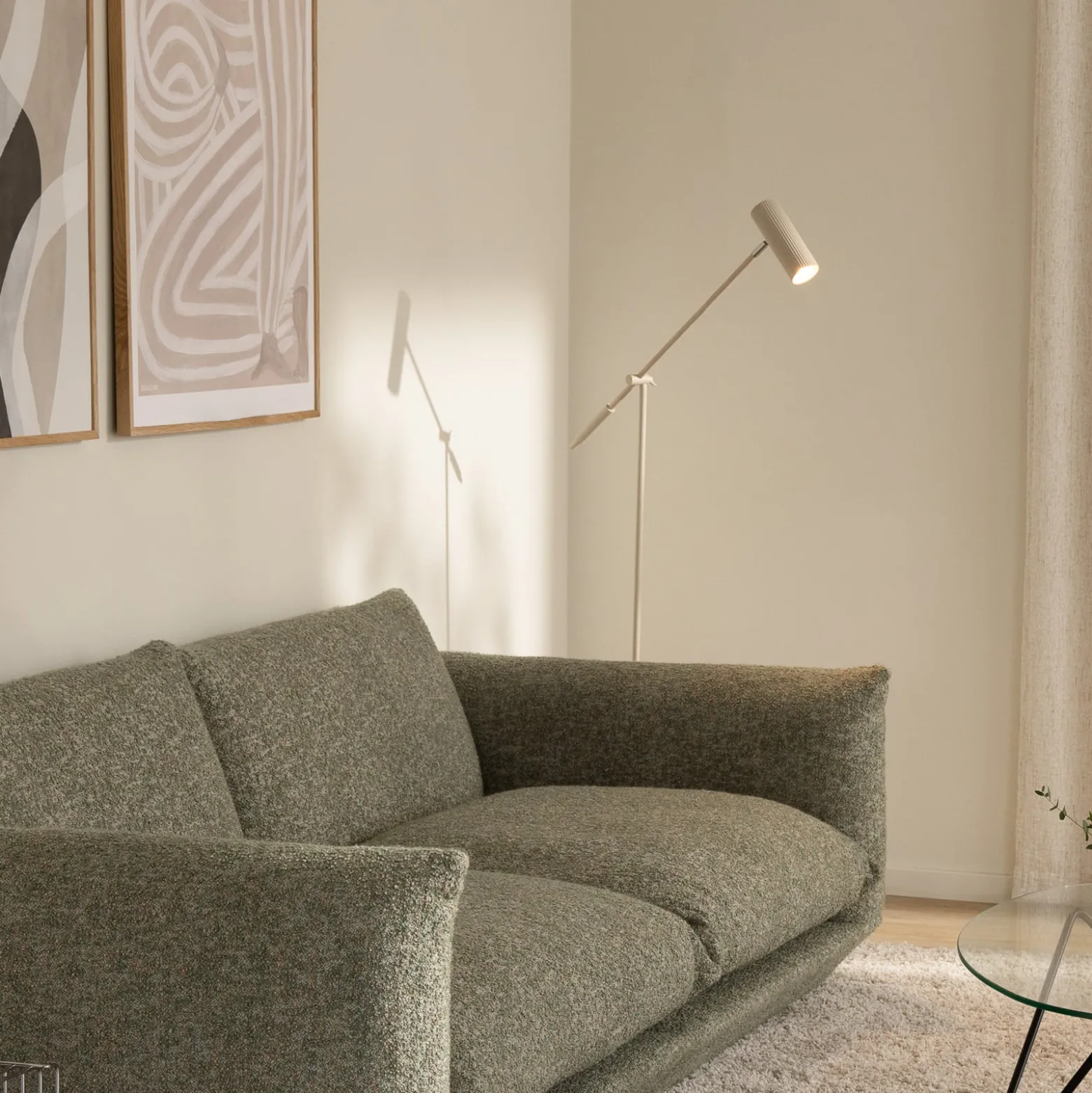 Globen Lighting lattiavalaisin Hubble READ, beige, metalli