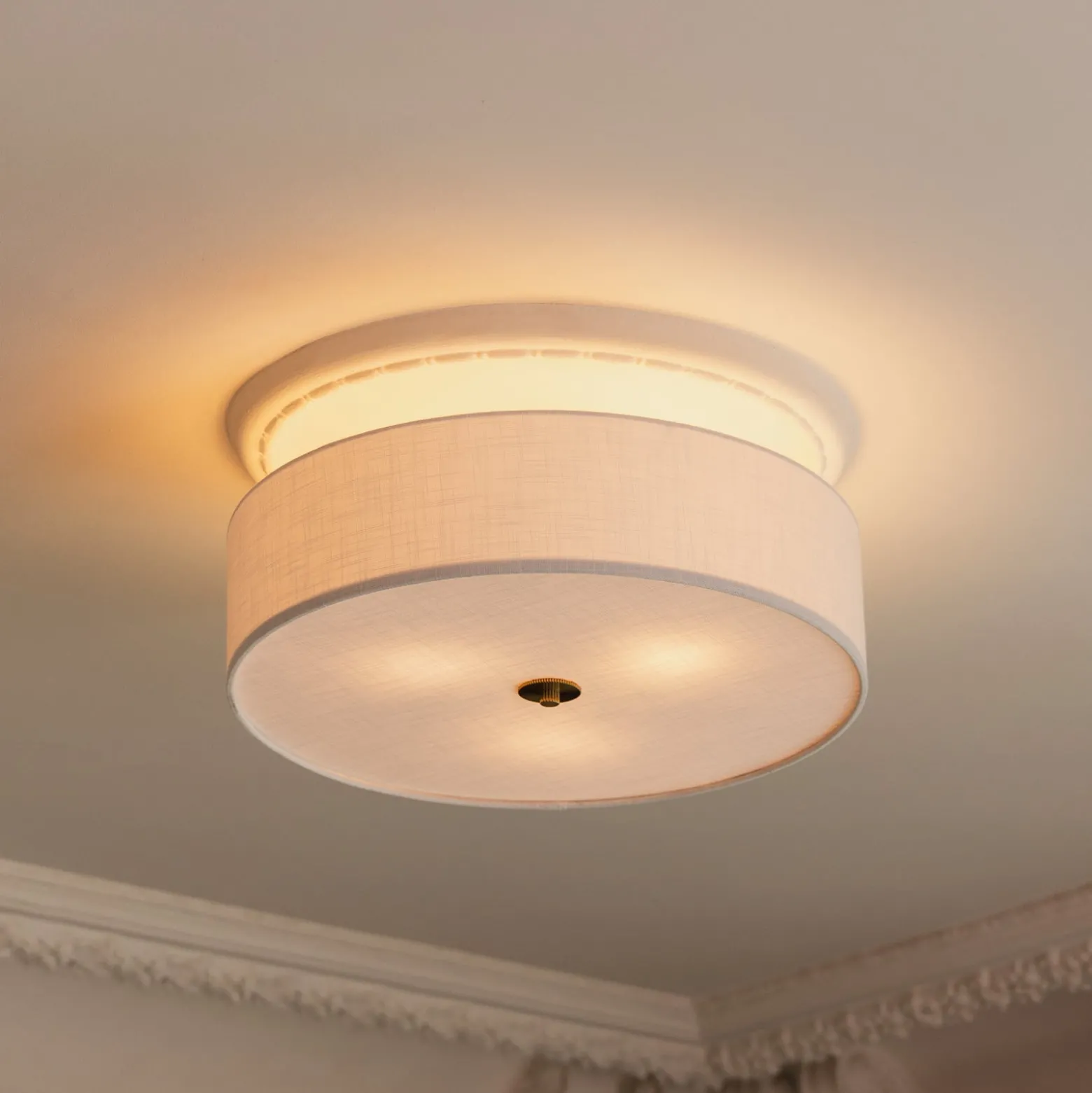 Globen Lighting Noah -kattovalaisin, halkaisija 50 cm, valkoinen