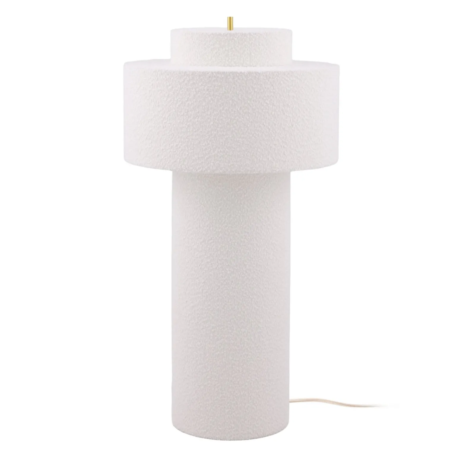 Globen Lighting Noah-lattiavalaisin, valkoinen, korkeus 88 cm, tekstiili