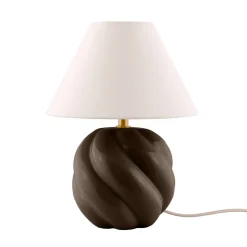Globen Lighting pöytävalaisin DAHLIA, beige/ruskea, korkeus 31 cm