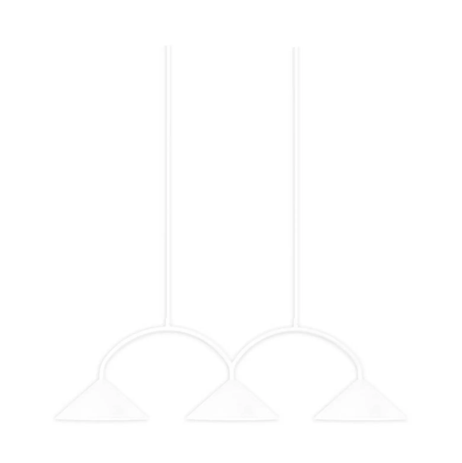 Globen Lighting riippuvalo CURVE 3, valkoinen, 3-lamppuinen, 95 cm