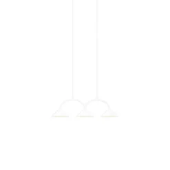 Globen Lighting riippuvalo CURVE 3, valkoinen, 3-lamppuinen, 95 cm