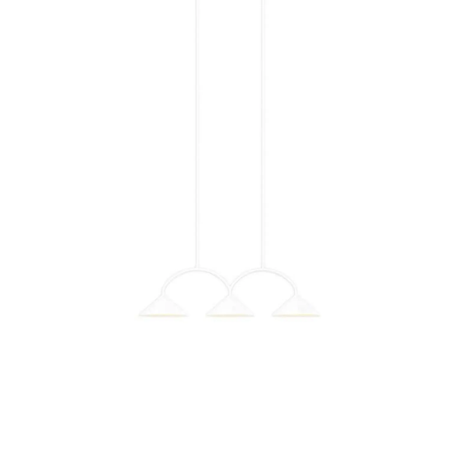 Globen Lighting riippuvalo CURVE 3, valkoinen, 3-lamppuinen, 95 cm
