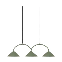 Globen Lighting riippuvalo CURVE 3, vihreä, 3-lamppuinen, 95 cm