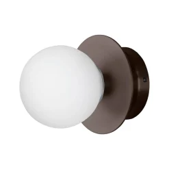 Globen Lighting seinälamppu ART DECO, pronssi/valkoinen Ø 16 cm IP44