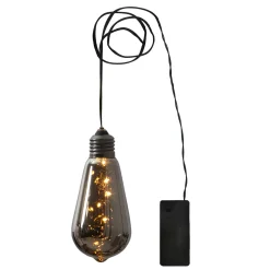 Glow-vintage-LED-koristevalo ajastimella, savu