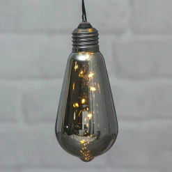 Glow-vintage-LED-koristevalo ajastimella, savu