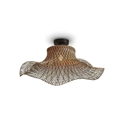 GOOD & MOJO Ibiza kattovalaisin Ø 65cm luonnollinen/musta