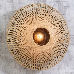 GOOD & MOJO Kalimantan seinä, luonnollinen/musta, Ø 60cm