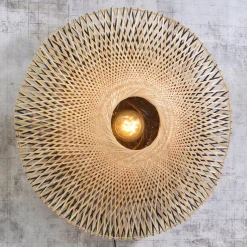 GOOD & MOJO Kalimantan seinä, luonnollinen/musta, Ø 87cm