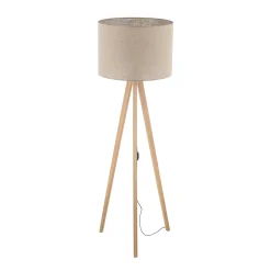Grand-lattiavalaisin, beige/mänty, korkeus 145 cm, E27