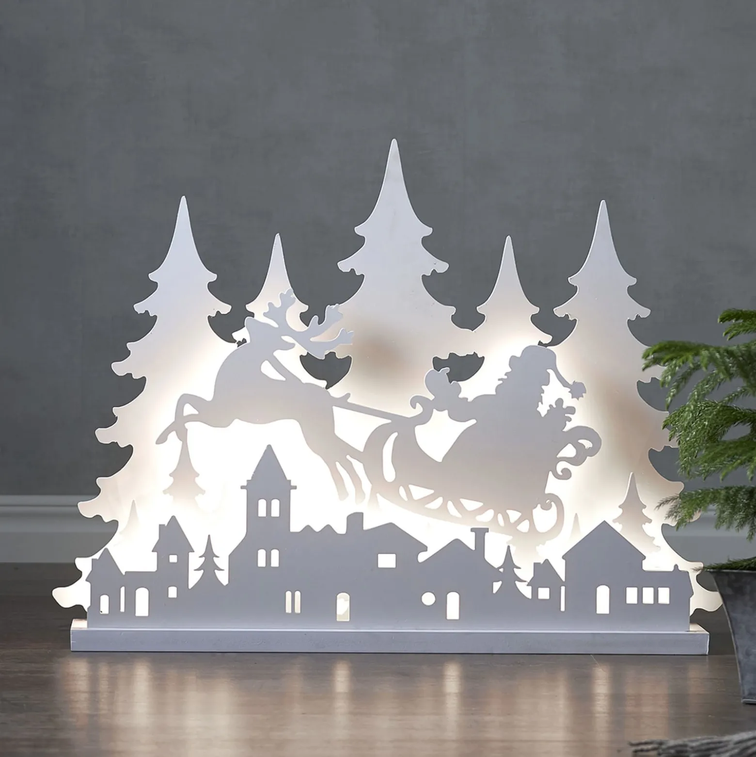 Grandy Weihnachtsmann -LED-koristevalo, 80 cm