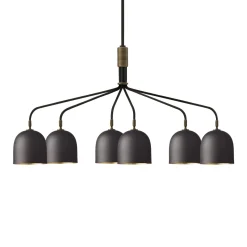 GUBI kattokruunu Howard 6-valo 134x73 cm gunmetal