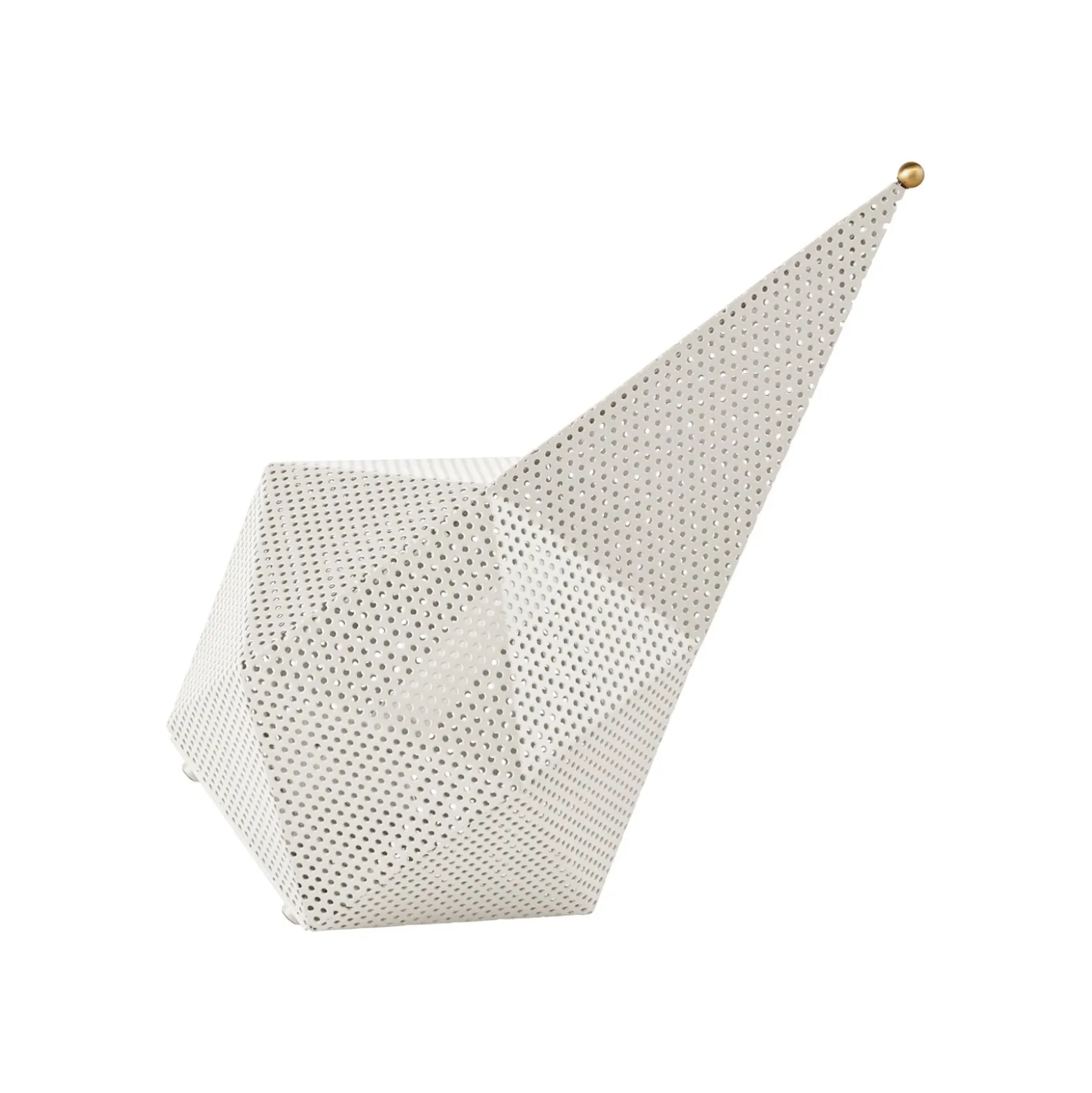 Gubi LED-akku-pöytävalaisin Bagdad, valkoinen, korkeus 36 cm, teräs