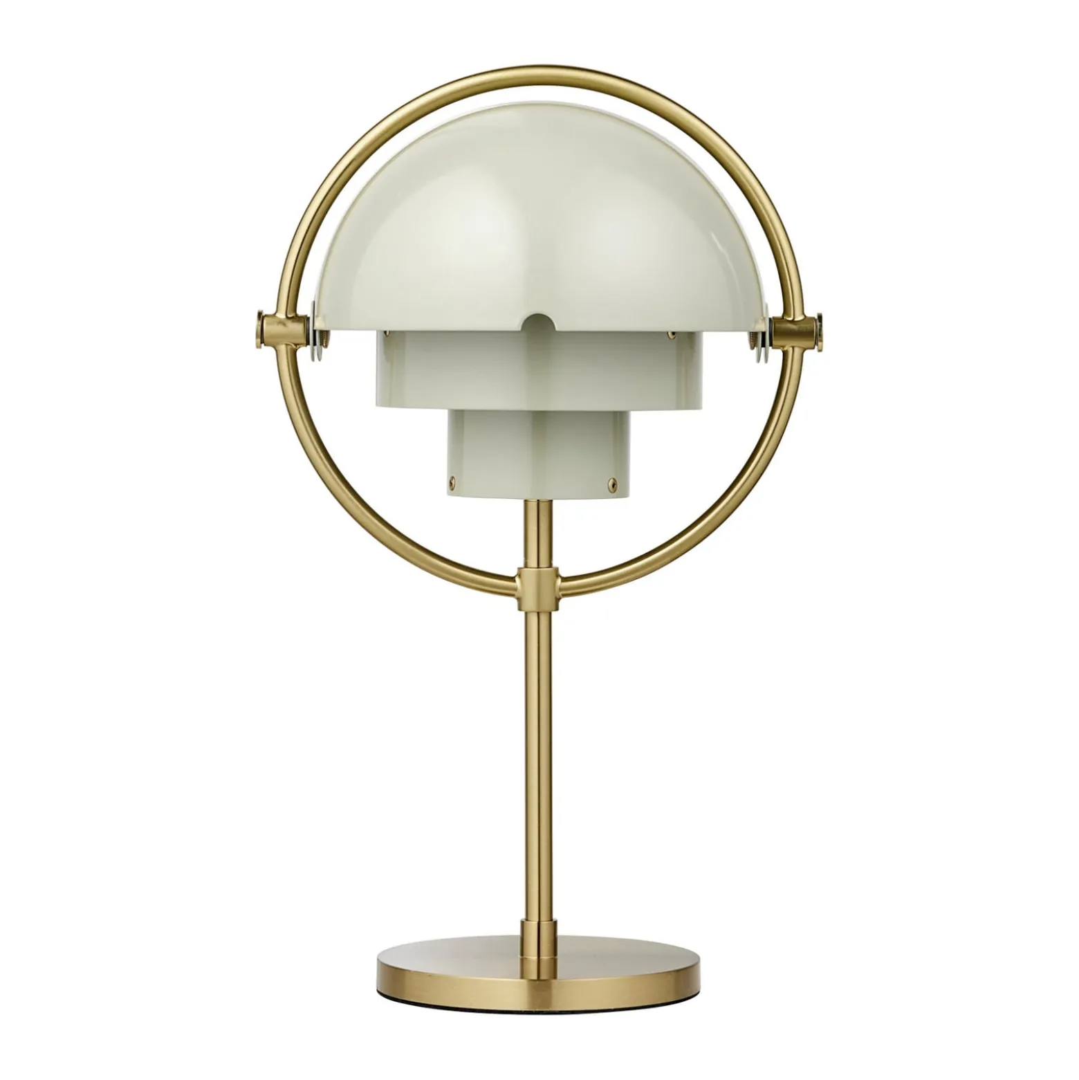 GUBI Multi-Lite -akkukäyttöinen pöytävalaisin, messinki/harmaa, 30 cm