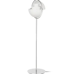 GUBI Multi-Lite lattiavalaisin, korkeus 148 cm, kromi/valkoinen