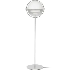 GUBI Multi-Lite lattiavalaisin, korkeus 148 cm, kromi/valkoinen