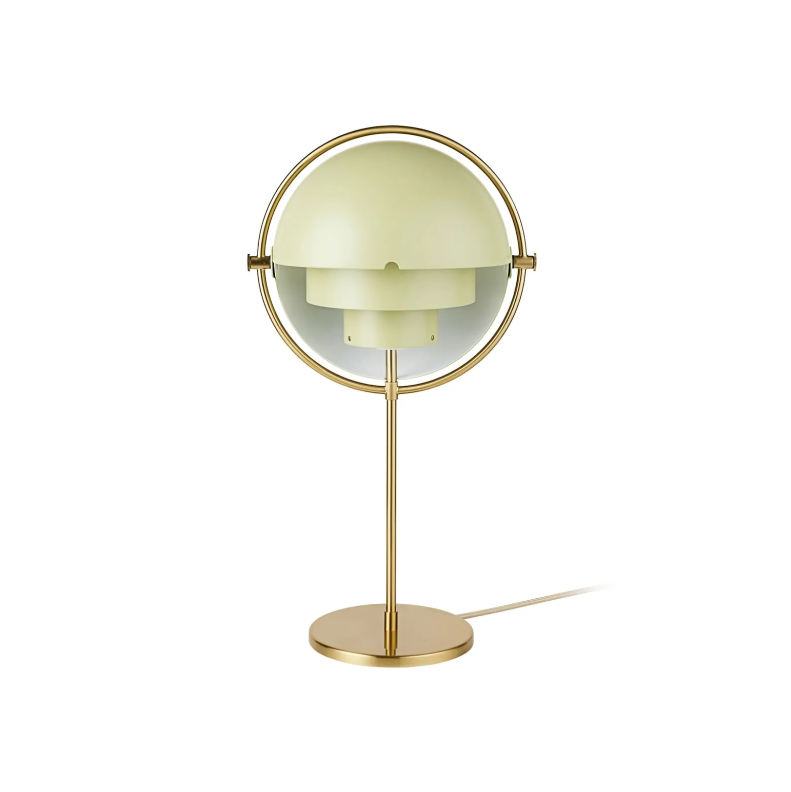 GUBI Multi-Lite pöytävalaisin, korkeus 50 cm, messinki/cremea