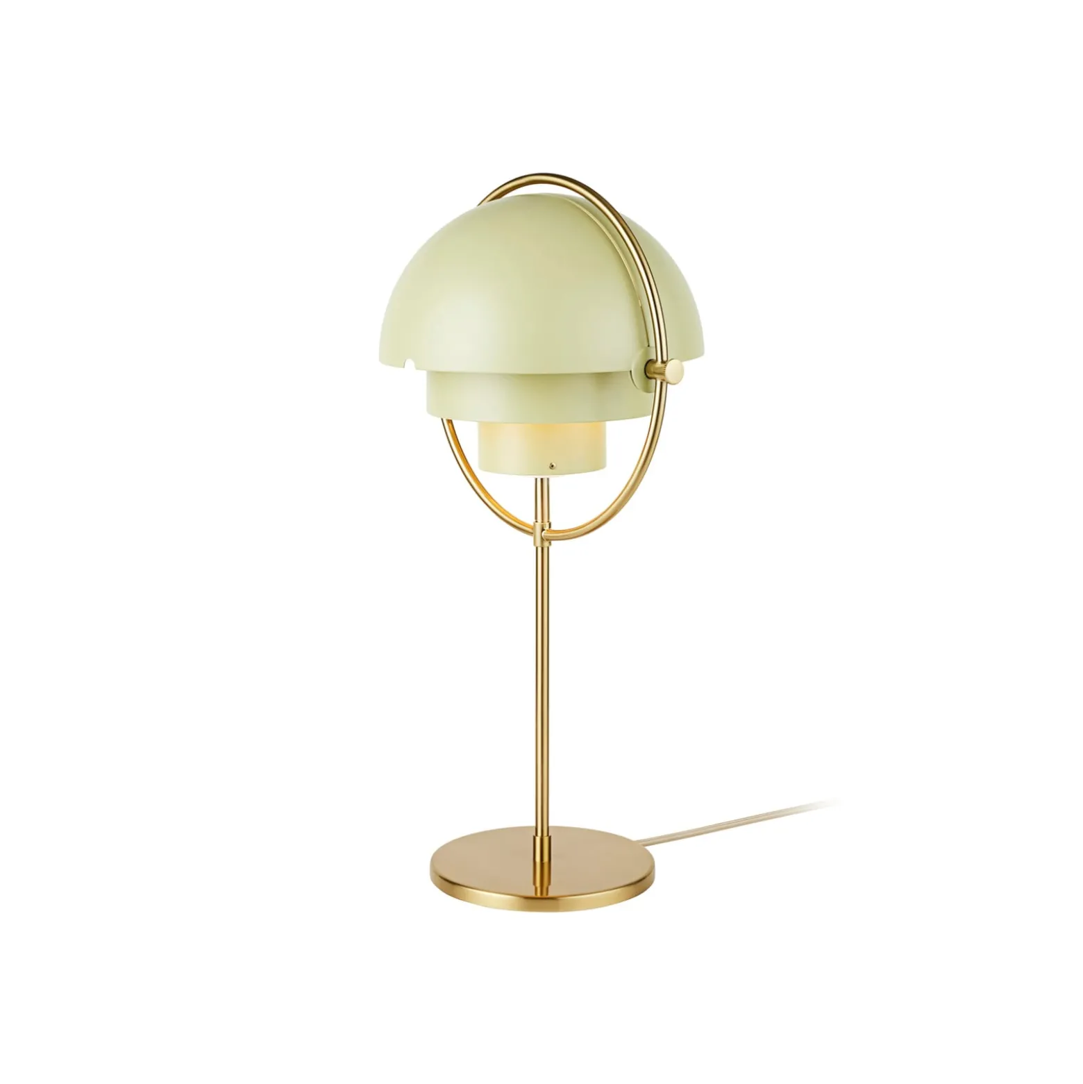 GUBI Multi-Lite pöytävalaisin, korkeus 50 cm, messinki/cremea