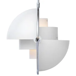 Gubi Multi-Lite riippuvalaisin, Ø 36 cm, kromi/valkoinen