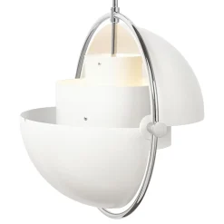 Gubi Multi-Lite riippuvalaisin, Ø 36 cm, kromi/valkoinen