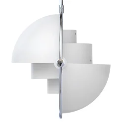 Gubi Multi-Lite riippuvalaisin, Ø 36 cm, kromi/valkoinen